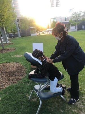 Chair massage event