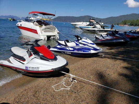 Yamaha Waverunners ready for some action.