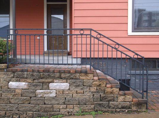 Stair rail in Louisville, Ky built by Heck's Metal Works. http://theheckcompany.com