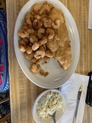 Fried Shrimp and flounder for the win