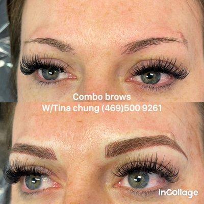 Combo eyebrows! of Microblading and shadings