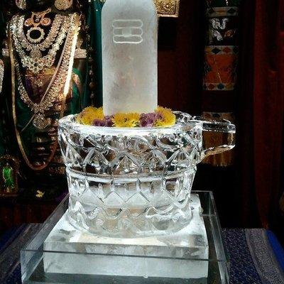 Ice Shiva Linga from Maha Shivaratri.