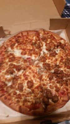 Meat lovers pizza