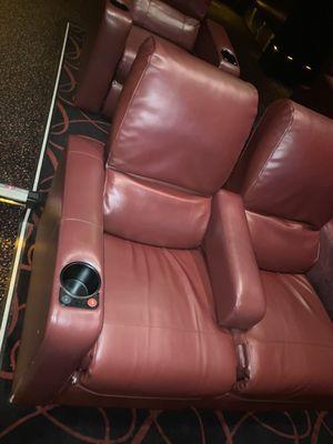 Reclining real leather seats