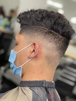 Mid bald fade by Nestor Lopez