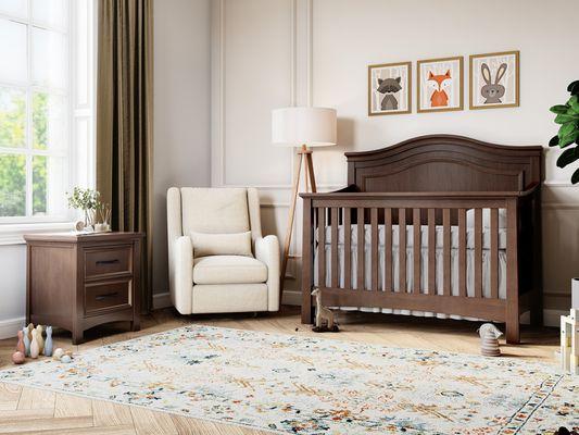 Baby nursery room in brown