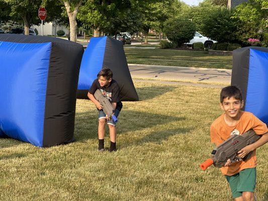 Backyard battle zone!