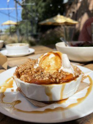 Whiskey Peach Crumble