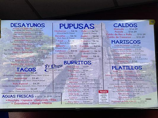 Their whole menu. They also have daily specials or offerings that change every so often on their counter.