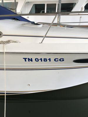 TN Numbers are now legal: correctly spaced, of the right size, not missing the zero, and contrasting with the hull color.