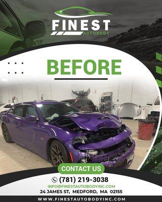 Finest Auto Body Inc
 24 James Street.
 Medford, Ma 02155