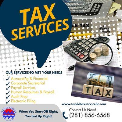 We provide our knowledge and expertise to help all encountered achieve financial literacy!  Tax support tailored to your needs