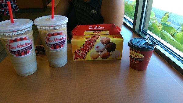 Timbits and coffee