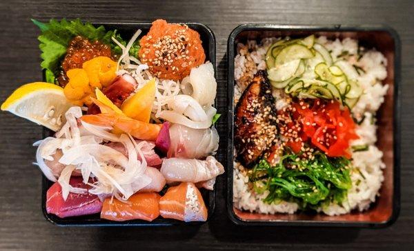 The dinner chirashi bowl.