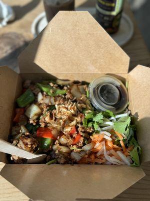 Ground Pork Thai Basil Rice Box