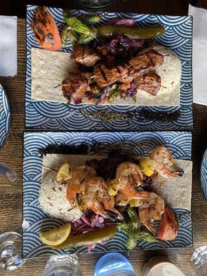 Prawns Shish Kebab Lamb Shish Kebab