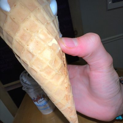 Glue on ice cream cone