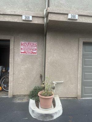 Putting their signs on residential buildings, and getting towed in front of our own garages.