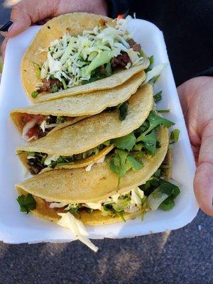 Carne Asada Corn and Flour Tacos from Jorge's Tacos!