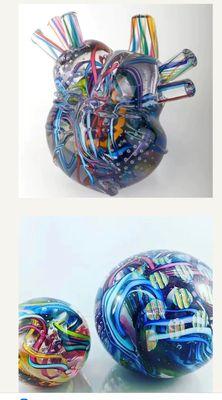 Heart-shaped glass