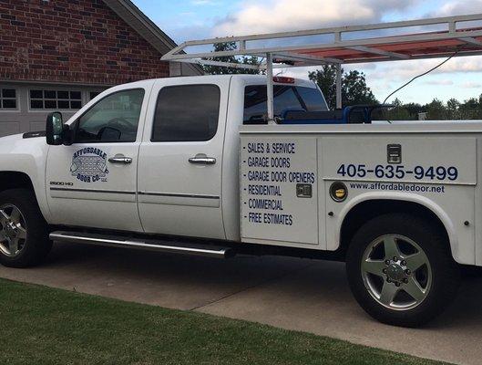 Give us a call today! This service truck could be in front of your garage door!