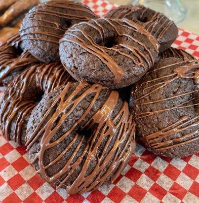 Delicious chocolate cake donuts!