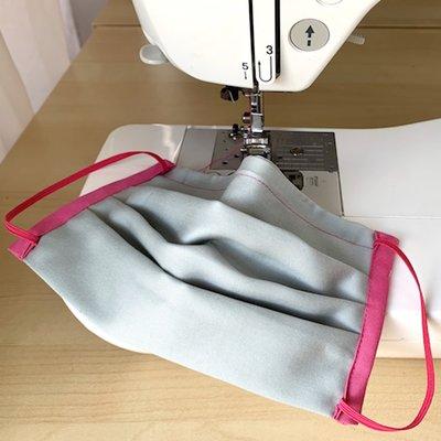 Get our free pattern and easy- to-follow tutorial for sewing a cotton mask with nose adjustment feature.