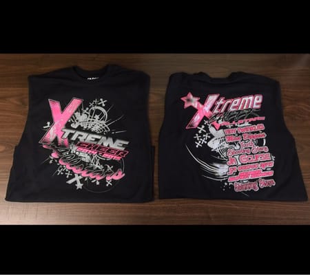 Xtreme Cheer 2014-2015 Allstars shirts (front & back). #Cheer #Cheerleaders #Shirts