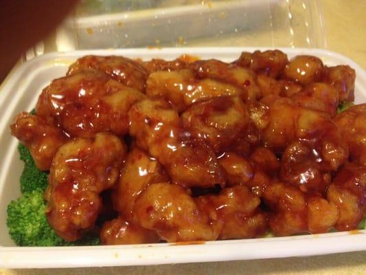 General Tso chicken for pick up. Yummy.