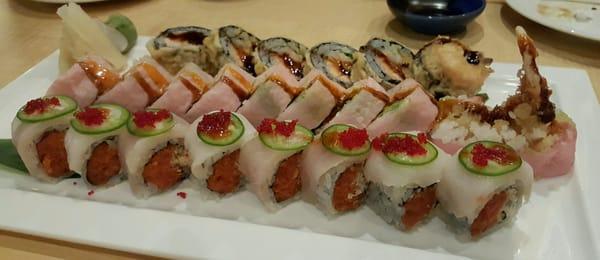 Foxy Lady (front), Godzilla roll and Crazy roll...all were very good.