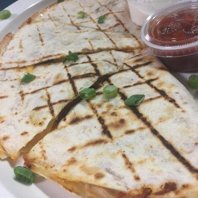 A full quesadilla too much for you? Order a half its just as good!!