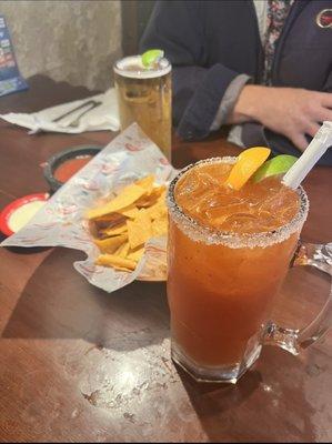 Great Starters! Michelada & draft cerveza