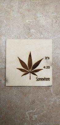 Its 4:20 somewhere 3x3 wood tile