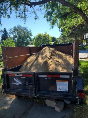 Delivery of 3yds of sand.