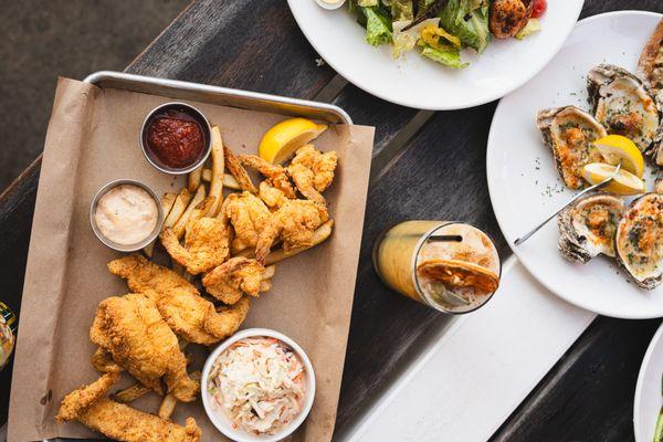 Fried Platter with Catfish & Shrimp