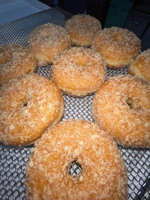 CINNAMON CRUMB DONUTS.