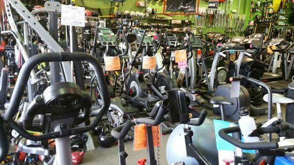 TONS of ellipticals and exercise equipment!