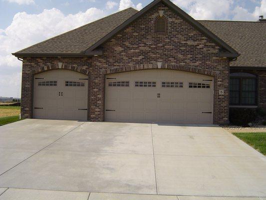 New construction Raynor Garage doors and Childers Door Service