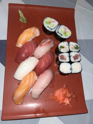 Sushi and nigiri combo