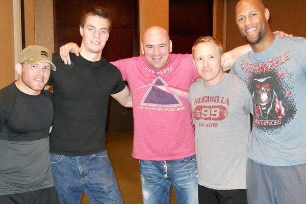 Throwback photo from the UFC. Good times working as the striking pad holder for the ultimate fighters