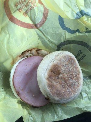 Wrong order, supposed to be McGriddle, but gave a stale McMuffin