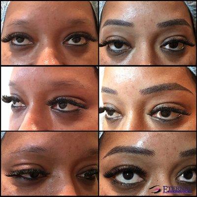 3D microblading eyebrow tattoo