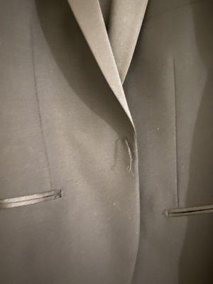 Missing button on tux