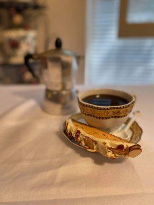 Mamma's  favorite  Almond biscotti  with a cup of espresso  or coffee !