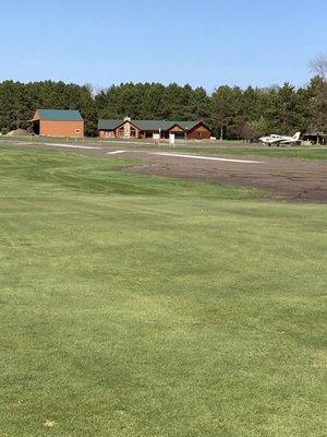 Landing strip next to hole 1 and 9