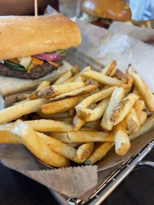 Vietnamese burger and fries