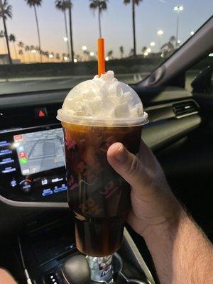 Their iced coffee with cream and sugar