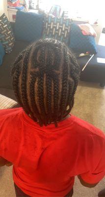 Men natural cornrow braids