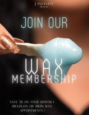 Great for monthly brazilian or bikini wax clients. Save $10 every month.

Join our membership