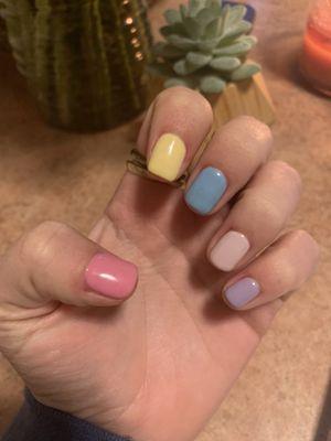 30$ regular gel manicure, amazing, 5 stars, would recommend